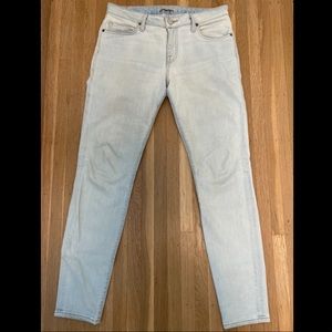 Joie Mid-Rise Skinny Jeans Size 30 White/Light Blue